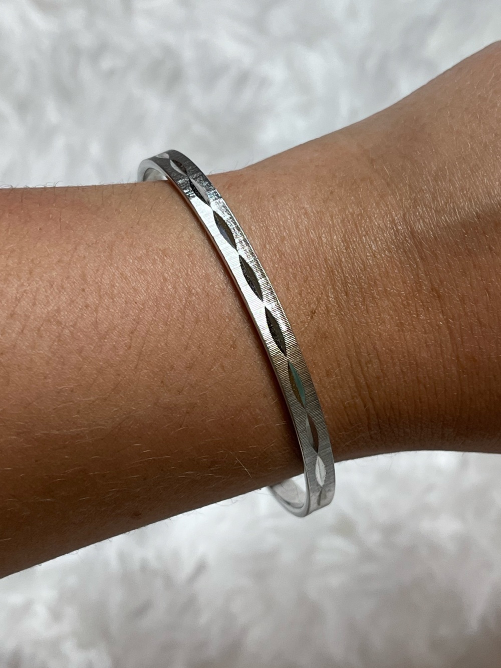 Monet Silver-toned Bangle